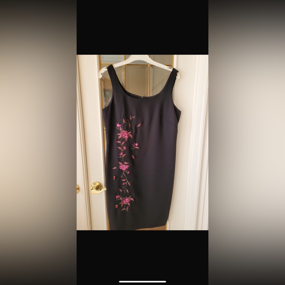 Marabi Black dress with embroidery size 7